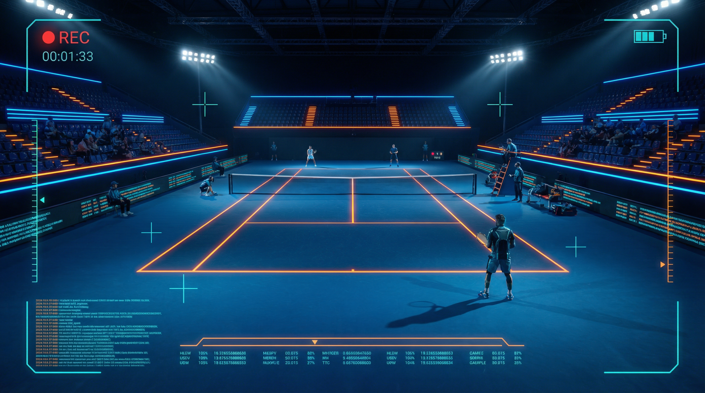 Quadra de tênis futurista